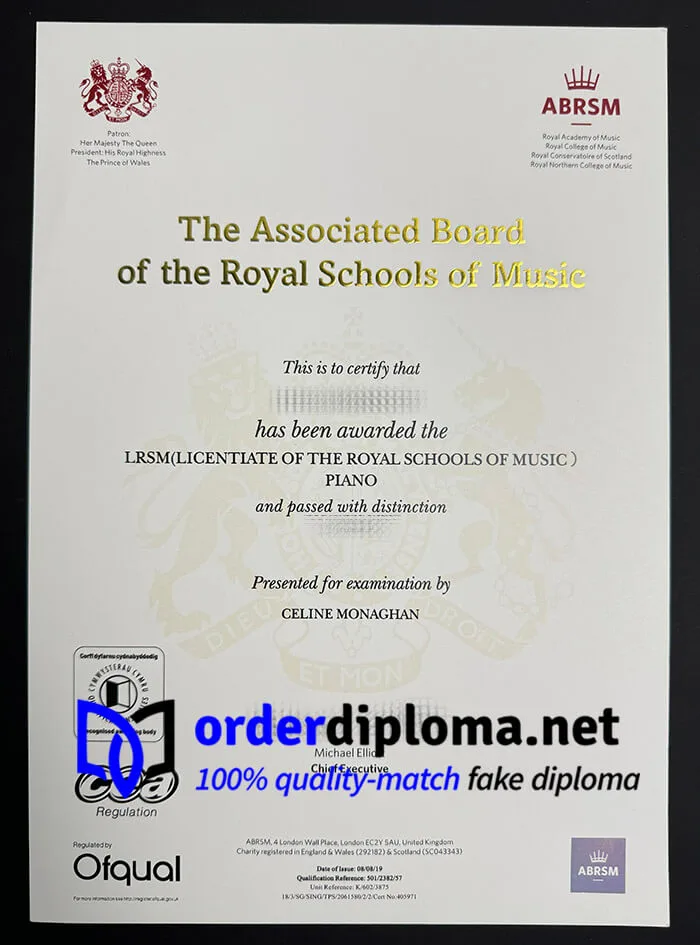 Buy ABRSM certificate, get ABRSM certificate online.