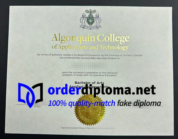 Buy Algonquin College diploma, order Algonquin College degree online.