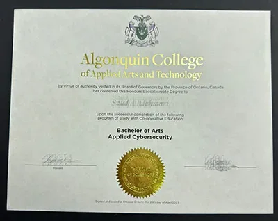 Buy Algonquin College diploma, order Algonquin College degree online.