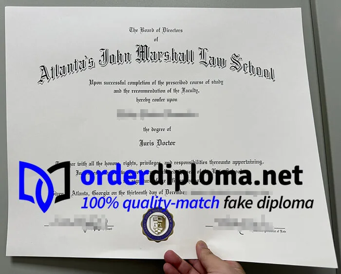 Where to buy Atlanta's John Marshall Law School diploma