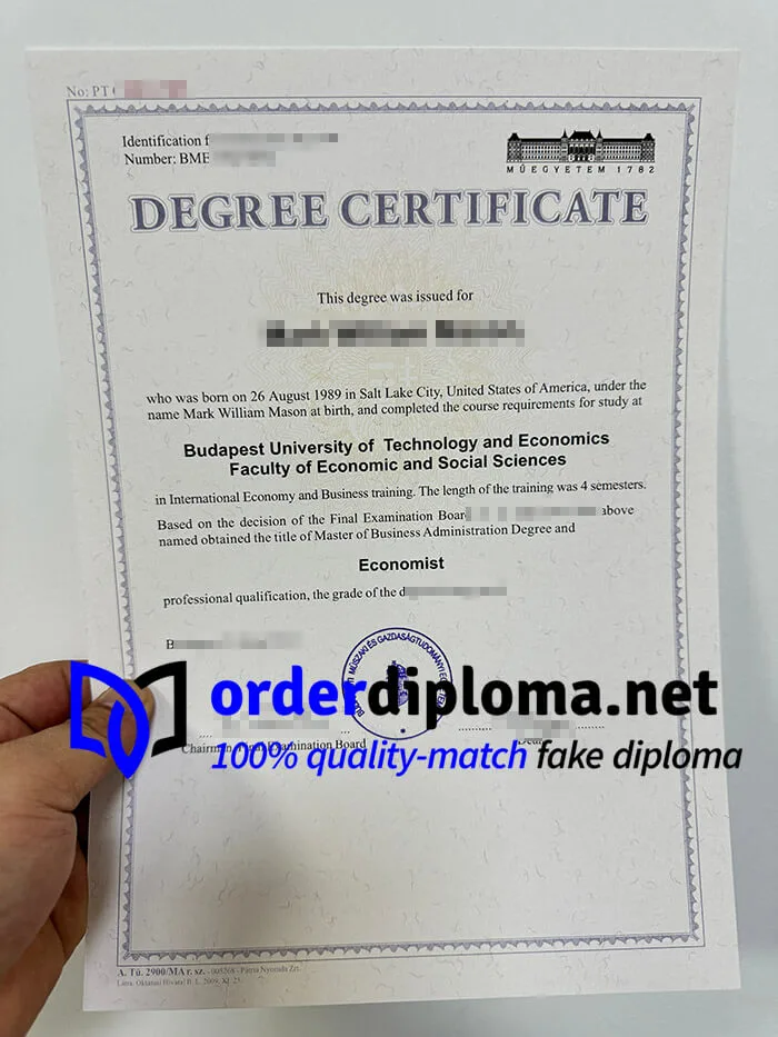 Budapest University of Technology and Economics certificate, buy BME certificate.