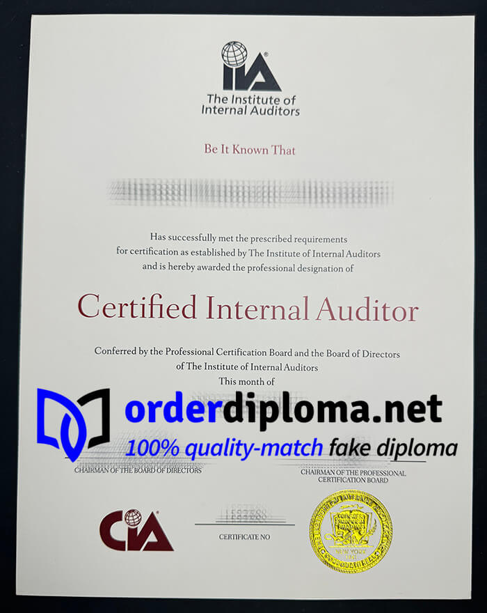 Where to buy Certified Internal Auditor certificate? buy CIA fake certificate online.