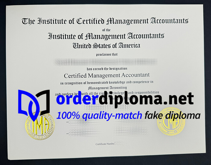 Certified Management Accountants certificate. order CMA certificate online