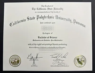 Cal Poly Pomona diploma