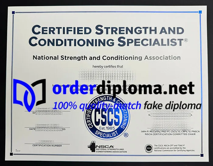 buy Certified Strength and Conditioning Specialist certificate, buy CSCS certificate online.