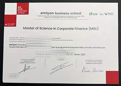 purchase realistic Emlyon Business School diploma