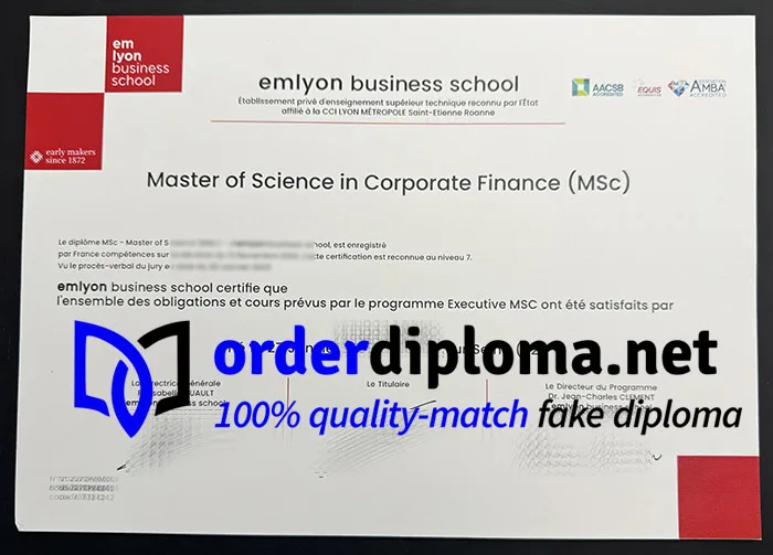 purchase realistic Emlyon Business School degree