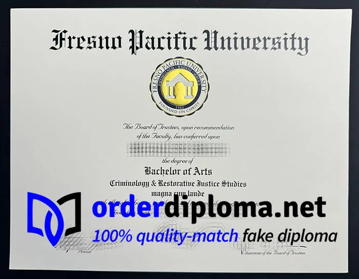 Get Fresno Pacific University fake diploma, Fake FPU degree.