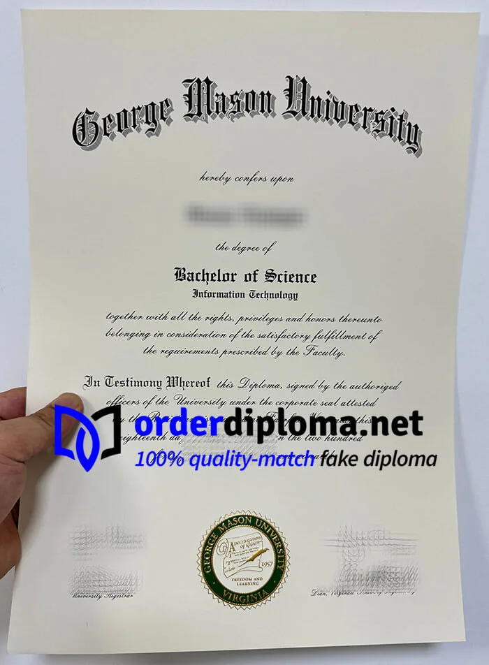 Buy George Mason University diploma online, fake GMU degree online.