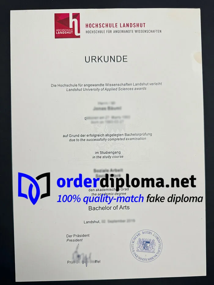 fake Hochschule Landshut diploma