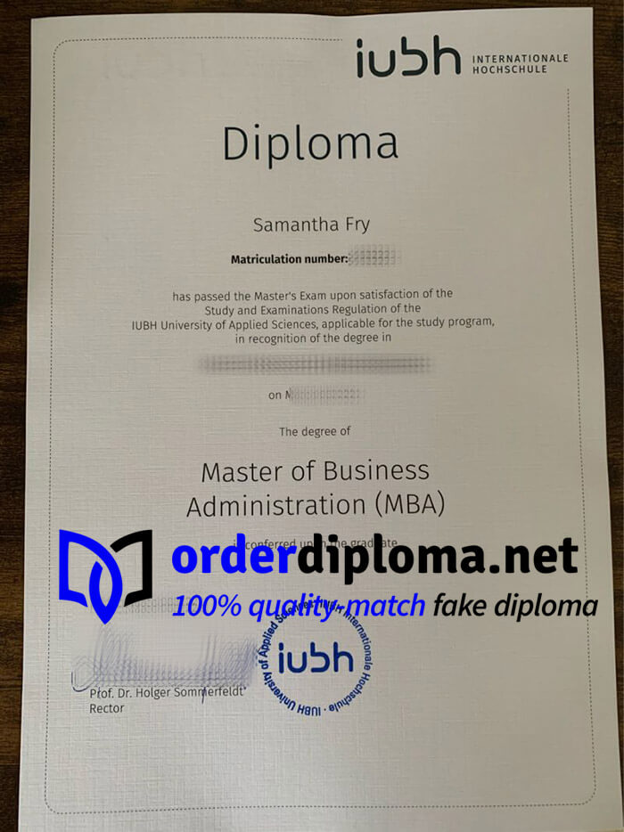 Buy IUBH Internationale Hochschule fake diploma online.