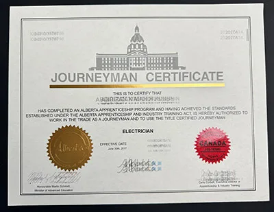 Where to buy Journeyman fake certificate? buy Journeyman certificate online.