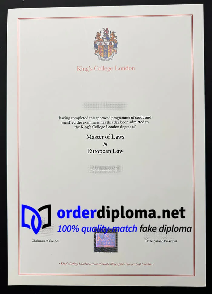 Buy King's College London diploma, make King's College London degree online.