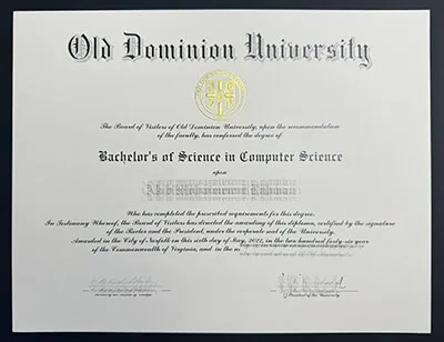 Old Dominion University diploma