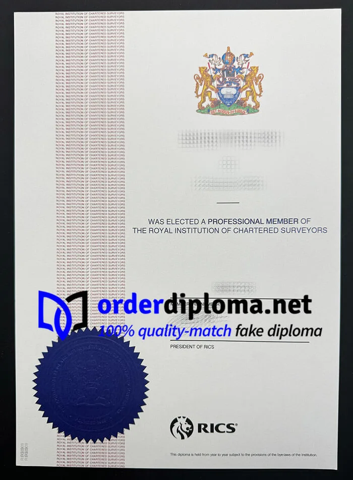 buy RICS certificate, Replica RICS certificate.