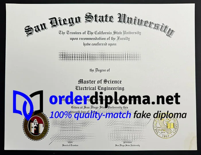 Buy San Diego State University diploma online, fake SDSU degree.