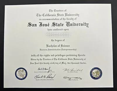 Can I order San José State University certificate? buy degree online.