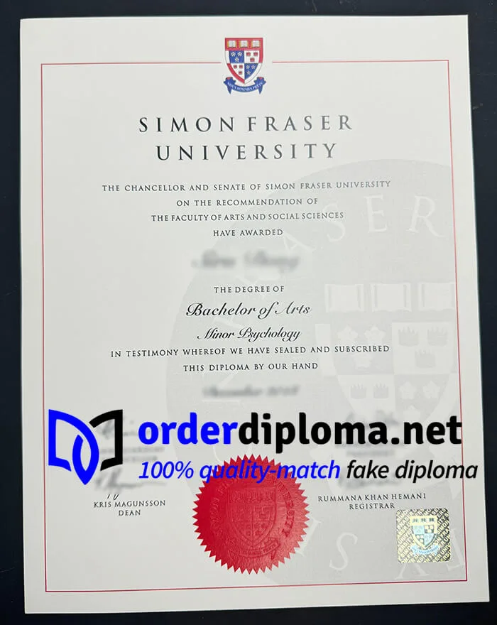 Buy Simon Fraser University diploma, fake SFU degree online