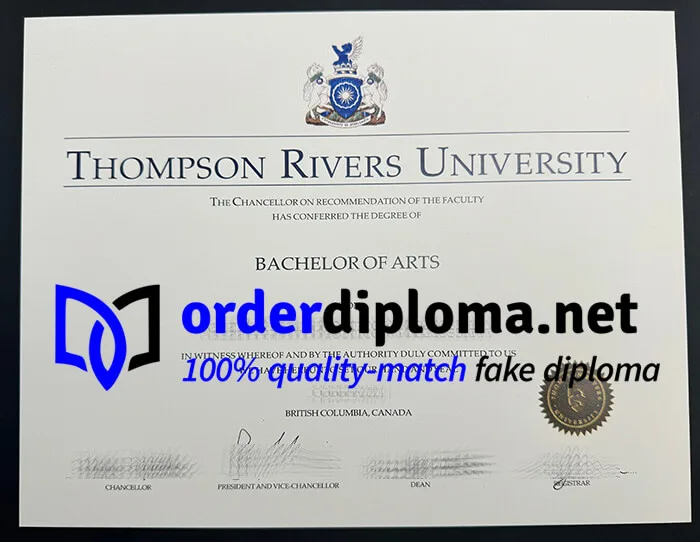 Buy Thompson Rivers University diploma, order TRU degree online.