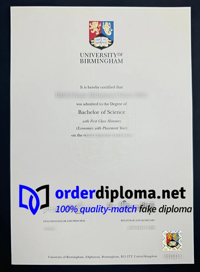 Buy University of Birmingham degree. make diploma in British