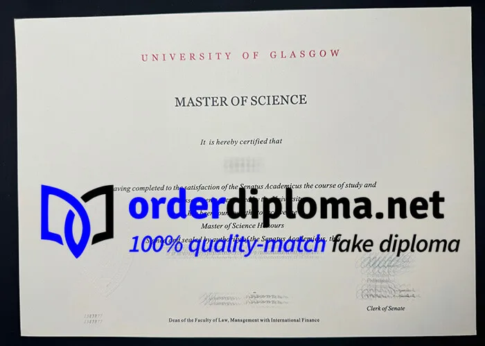 Buy University of Glasgow fake diploma, Fake University of Glasgow certificate.