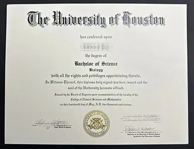 University of Houston diploma. buy fake degree