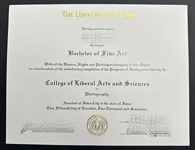 University of Iowa diploma