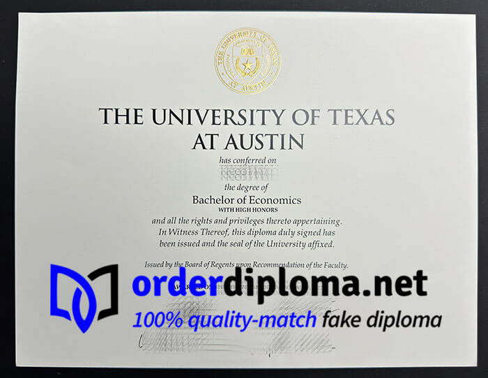 University of Texas at Austin diploma