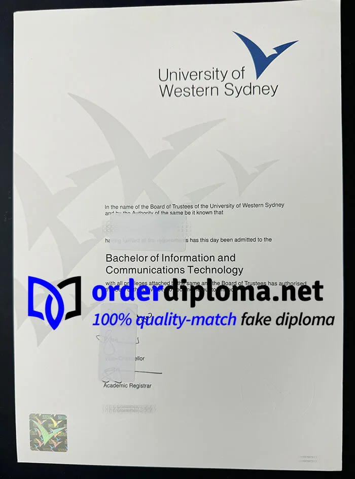 Buy University of Western Sydney diploma online,