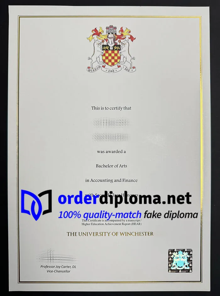 fake University of Winchester diploma, buy degree online.