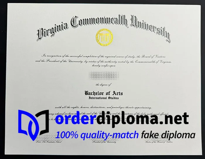 Buy Virginia Commonwealth University fake diploma, Fake VCU degree.