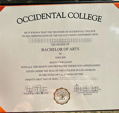 Where to buy Occidental College diploma? buy Occidental College degree online.