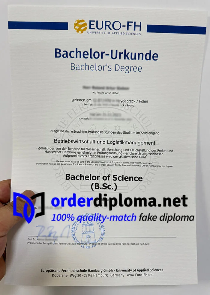 Buy EURO-FH urkunde diploma online