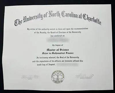 UNC Charlotte diploma, buy University of North Carolina at Charlotte degree online.