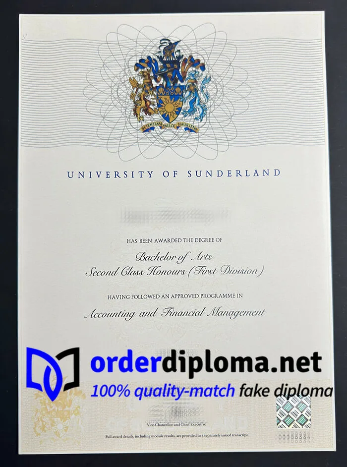 How to order University of Sunderland diploma?