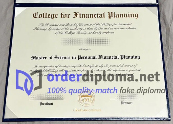 Buy College for Financial Planning diploma, get CFP degree.