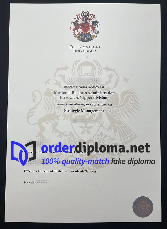 How much to order De Montfort University diploma?