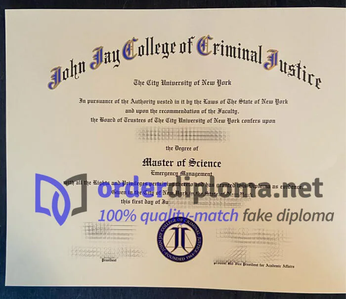 Buy CUNY John Jay College of Criminal Justice diploma online