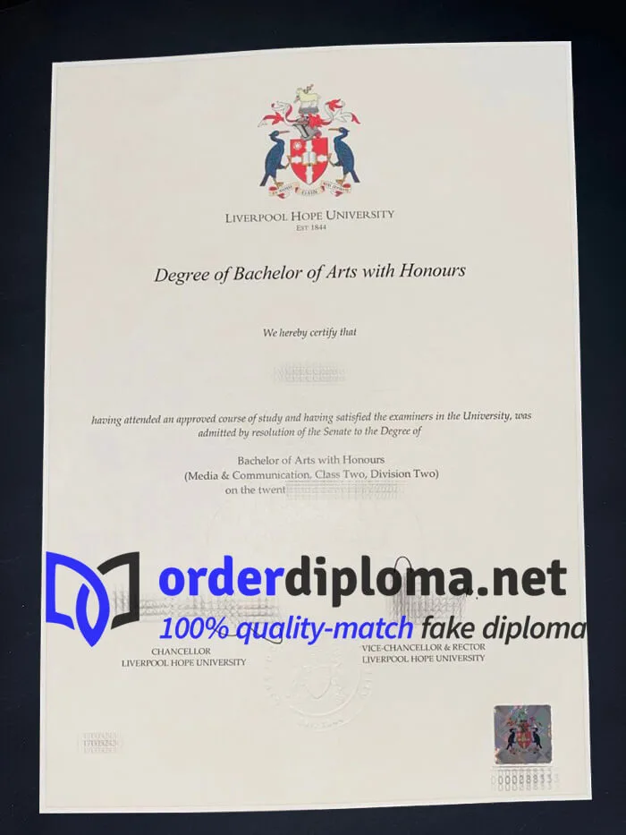 Buy Liverpool Hope University diploma online.