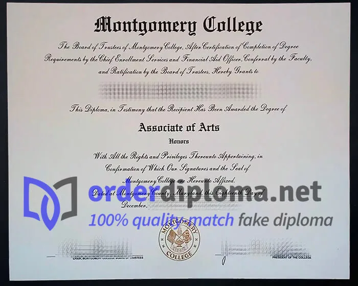 Can I order Montgomery College diploma? buy fake degree online.