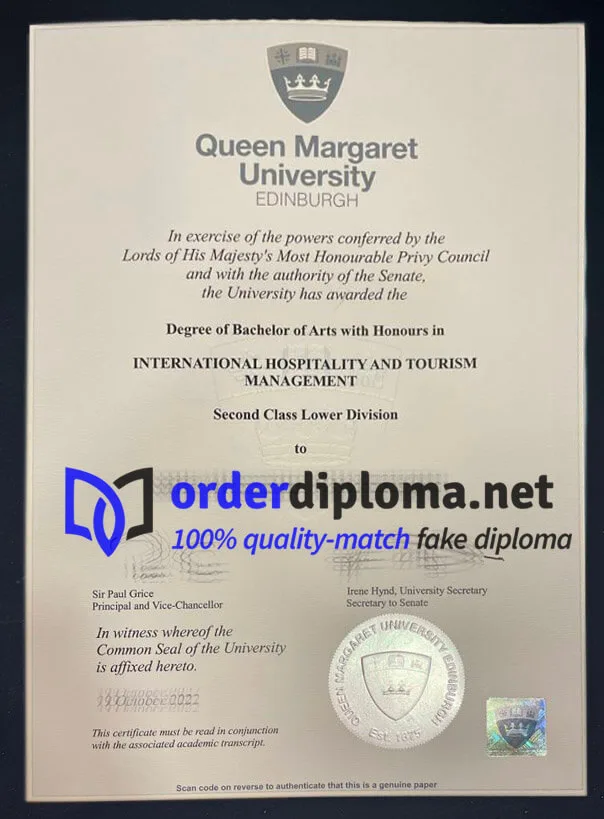 How to order Queen Margaret University diploma?