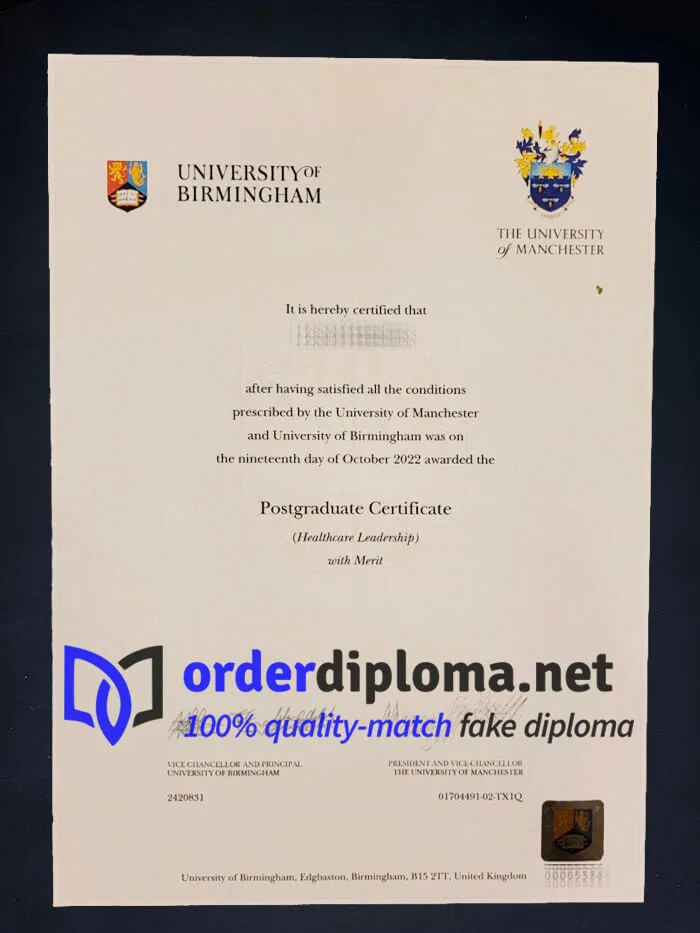 get University of Birmingham diploma, buy degree online.