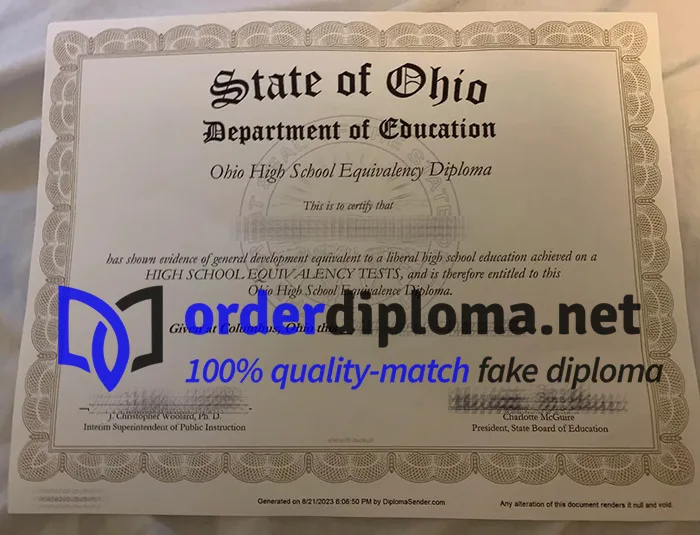 image of fake GED college diplomas