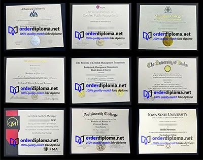 Image of fake diploma