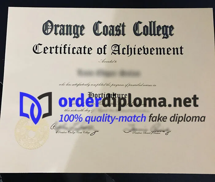 Where to get Orange Coast College diploma? order OCC degree.