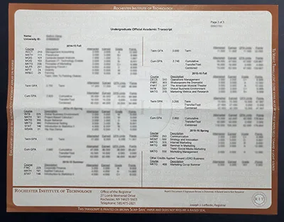 Buy Rochester Institute of Technology transcript, get RIT fake transcript online.