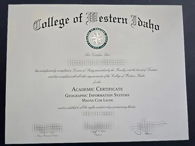 Order a Realistic College of Western Idaho Fake Degree Now